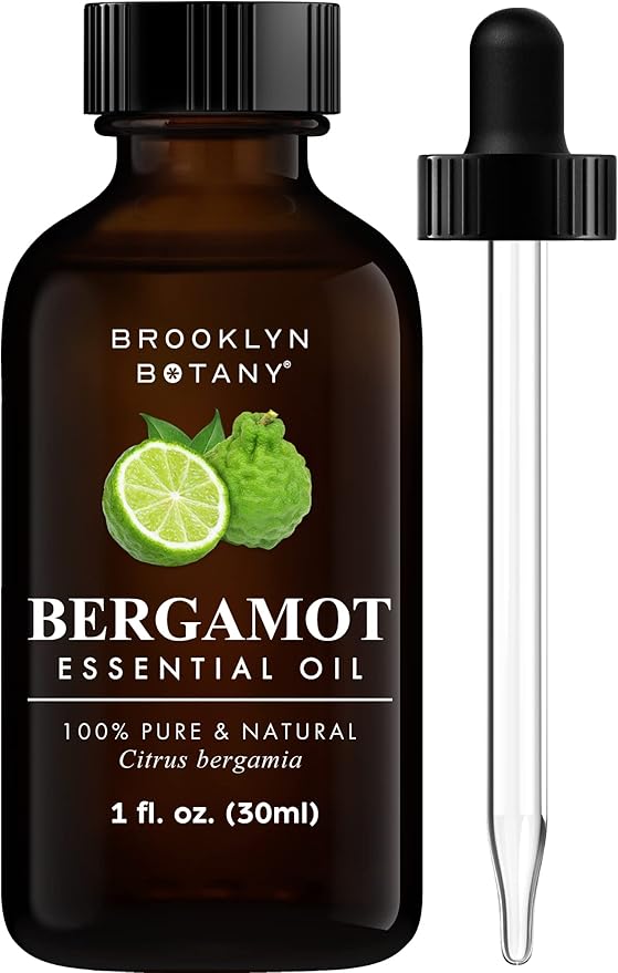 Brooklyn Botany Bergamot Essential Oil - 100% Pure and Natural - Premium Grade Oil with Dropper - for Aromatherapy and Diffuser - 1 Fl Oz