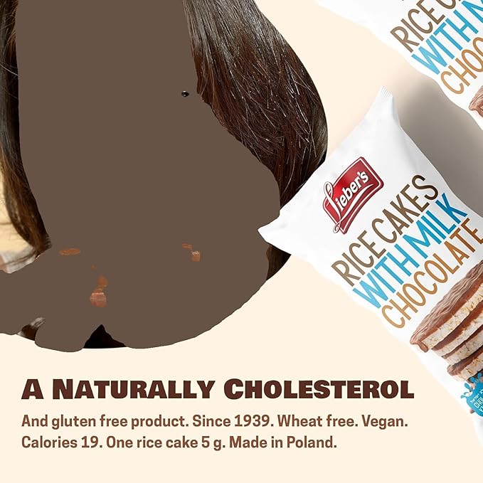 LIEBERS Kosher Certified Dairy Italian Milk Chocolate Rice Cakes, Gluten Free Snack Italian Milk Chocolate (pack of 3)…