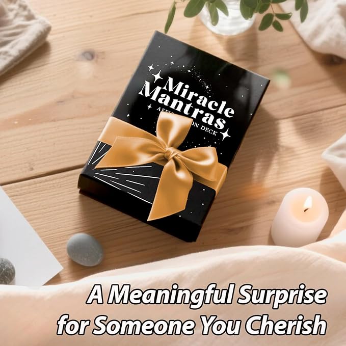Miracle Mantras Affirmation Deck, Mindfulness Affirmation Cards for Women & Men, 62 Daily Positive Motivation Self-Love Cards, Miracle Mantras Gift for Friend, Sister, Coworkers, Employee Gifts