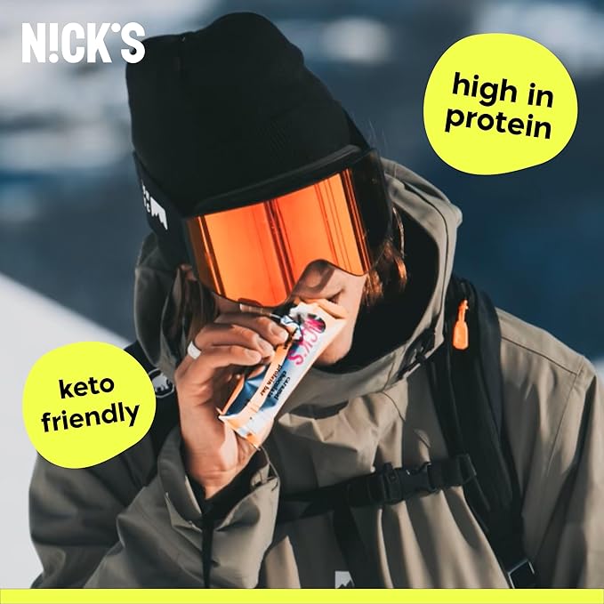 Nick’s Variety Protein Bars – 24-Count Box |Salty Peanut, Caramel and Almond Chocolate, High Protein, Low Calories, Low Carbs, Keto Friendly, No Added Sugar