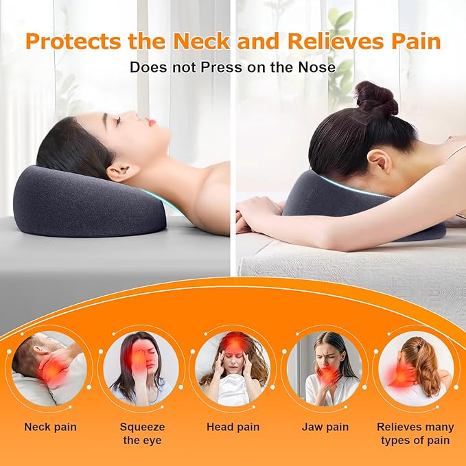 Face Down Pillow Massage Headrest for Bed Prone Down Sleeping,Pillow for Stomach Sleeper,BBL Pillow After Surgery,Face Cradle,Post Eye Surgery Recovery,Beach Tanning