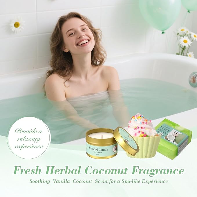 Happy Birthday Gifts for Women 11PC Get Well Soon Gift Spa Set with Candle,Gift Baskets for Women, Best Friend Gift Set- Self Care Daisy Gift Box for Her, Mom, Wife Gift Box for Sister