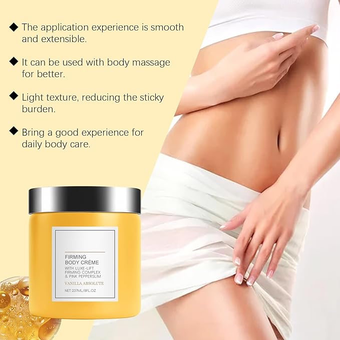 Champagne Lift Firming Body Cream, with Pink Pepperslim for Nourishes Skin Lift Firming Hydrating Cream (Rose)