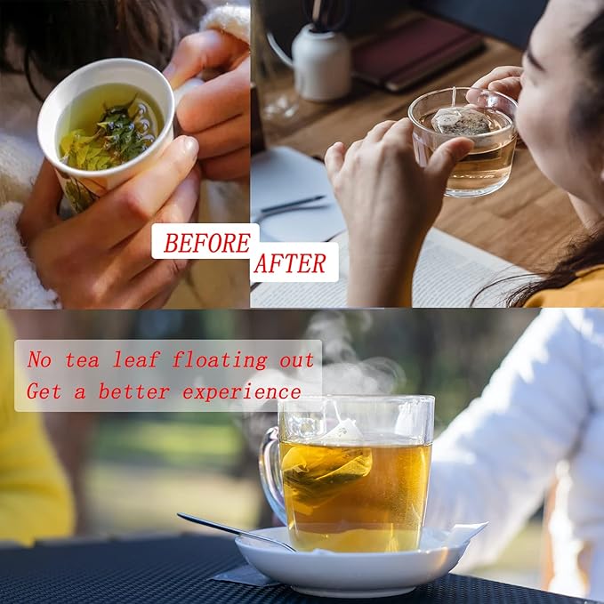 400pcs Loose Leaf Tea Empty Tea Bags - Round Natural Disposable Tea Filter Bags, Unbleached Paper Drawstring Tea & Coffee Brewing & Soup Bags