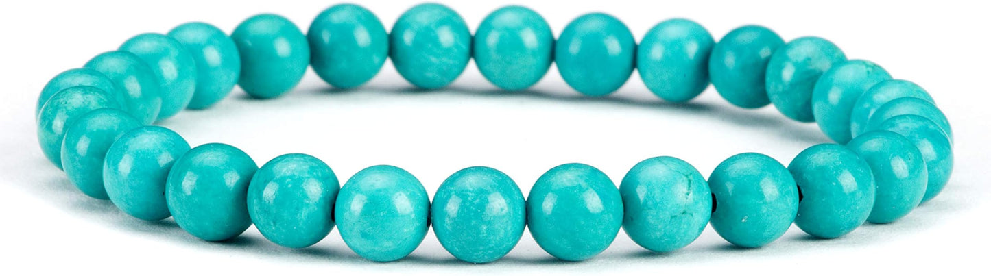 Cherry Tree Collection - Small, Medium, Large Sizes - Gemstone Beaded Bracelets For Women and Men - 6mm Round Beads