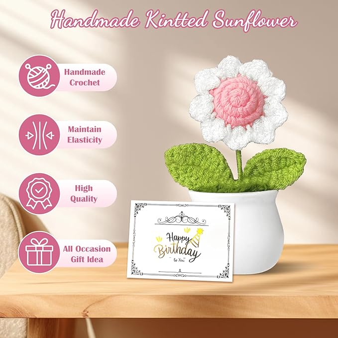 Birthday Gifts for Women, Teen Girls, Her, Unique Happy Birthday Gift Baskets for Best Friend Sister Daughter, Women Gifts Box for Girl Wife Girlfriends,14pcs Rose Glass Cups Gift Set(Pink)