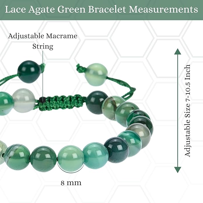 Energy Protection Crystal Handmade Adjustable Bead Bracelet Perfect for Men, Women’s Gift - Gemstone Healing Stretch Bracelet Pulsera Para Hombre Mujer Stocking Stuffer