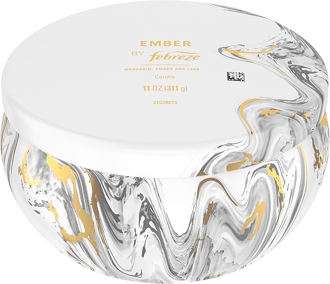 Febreze Scented Candle, Ember Scent, 11 oz 4 Wick Candle, Single Pack