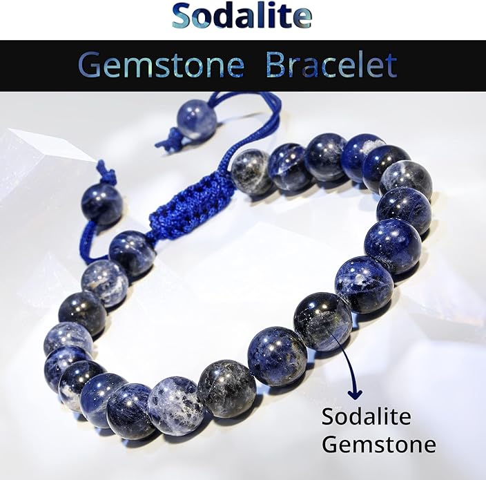 Energy Protection Crystal Handmade Adjustable Bead Bracelet Perfect for Men, Women’s Gift - Gemstone Healing Stretch Bracelet Pulsera Para Hombre Mujer Stocking Stuffer