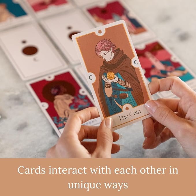 Finding Calm - A Calming Tarot Card Game | 1-4 Players, Includes Guidebook for Mental Health, Mindfulness, and Positive Affirmations, for Oracle Beginners