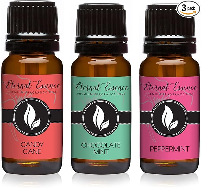 Eternal Essence Oils - Trio (3) - Candy Cane, Peppermint & Chocolate Mint - Premium Fragrance Oil - 10ML