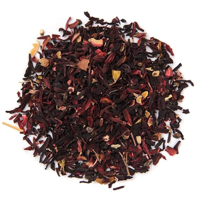 Organic Positively Tea Company, Hibiscus, Herbal Tea, Loose Leaf, 16 Ounce