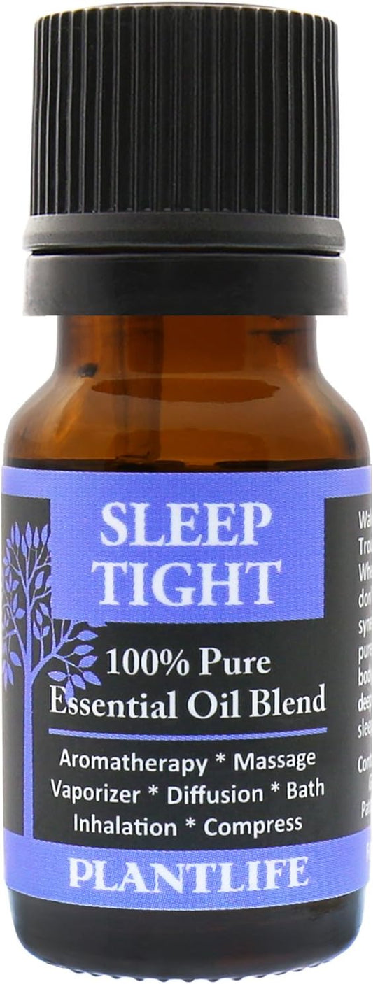 Plantlife Sleep Tight Aromatherapy Essential Oil Blend - Straight from The Plant 100% Pure Therapeutic Grade - No Additives or Fillers - Made in California 10 ml