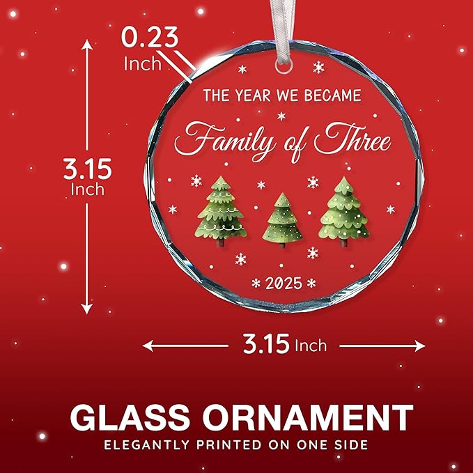Baby First Christmas Ornament 2025 - Memorable Gift for New Parents, Unique Keepsake for 1st Christmas, Perfect for a Baby Boy or Girl, Ideal Gift for New Mom and Dad