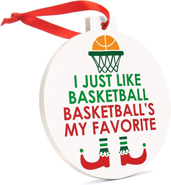 ChalkTalkSPORTS Basketball Round Ceramic Ornament | Basketball's My Favorite