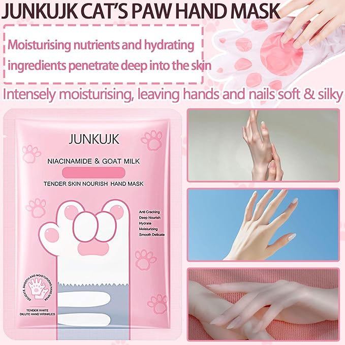 6PCS Hand Masks,Hydrating Hand Masks Moisturizing Gloves Overnight for Dry Cracked Hands,Daily Hand Care Hand Masks Gift Set for Women and Men A