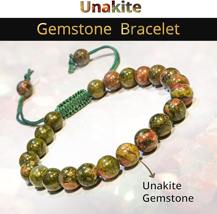 Energy Protection Crystal Handmade Adjustable Bead Bracelet Perfect for Men, Women’s Gift - Gemstone Healing Stretch Bracelet Pulsera Para Hombre Mujer Stocking Stuffer