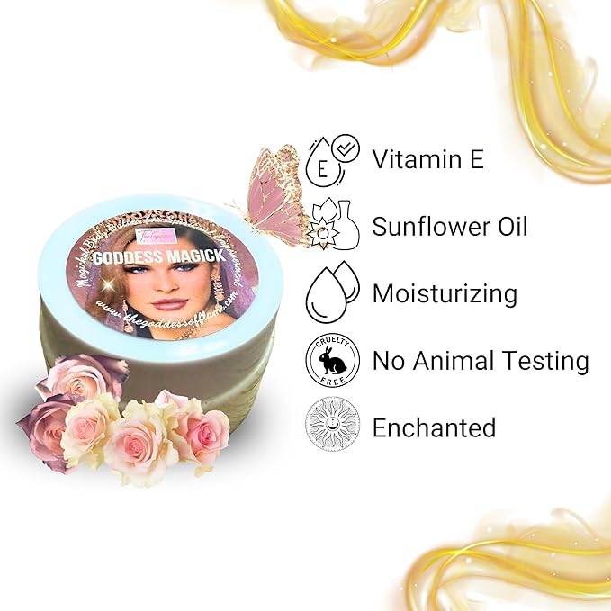 Goddess Magick Body Butter – Luxurious Natural Moisturizer with Shea Butter, Eucalyptus Oil, Vitamin E & Sunflower Oil | Aromatherapy Skincare for Radiance, Chakra Healing & Self-Love