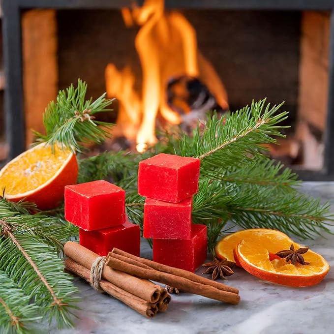 Christmas Eve Strongly Scented Hand Poured Vegan Wax Melts, 12 Scented Wax Cubes, 6.4 Ounces in 2 x 6-Packs