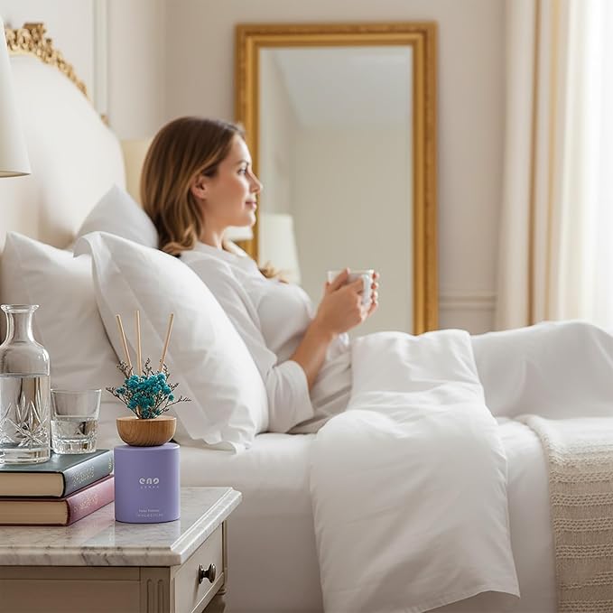 Reed Diffuser Set with Really Dried Flowers, Essential Oils Scented Diffuser with Sticks, Air Fresheners Home Fragrance for Bathroom Shelf Decor & Gift, 5.1oz / 150ml