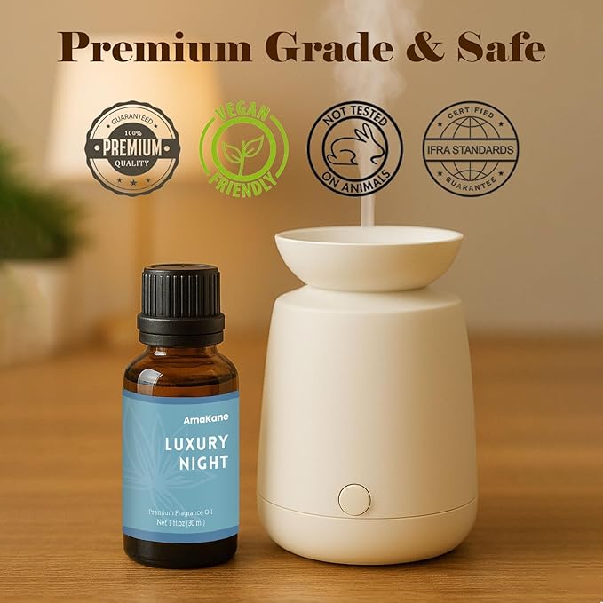 AmaKane Luxury Night Fragrance Oil 30ml, Hotel Essential Oil Inspired by Marriott Hotels, Long-Lasting Diffuser Oil for Home, Candle & Soap Making Scents, Aromatherapy Oils