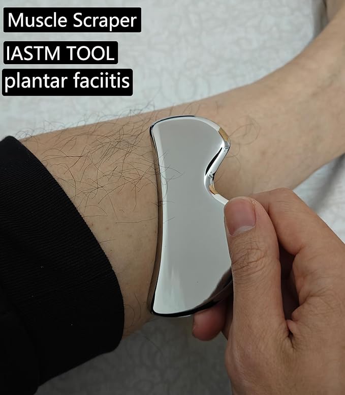 4in1 Professional Stainless Steel Muscle Scraper Tool Set,IASTM Physical Therapy Tools for Soft Tissue Massage,Muscle Scraping Tool