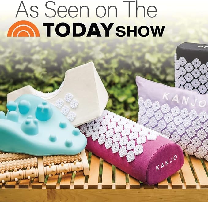 Kanjo Premium Acupressure Belt - Lightweight on-the-go Pain Relief - Relieves Back Pain - 100% Cotton Linen - Includes Carry Bag - Onyx