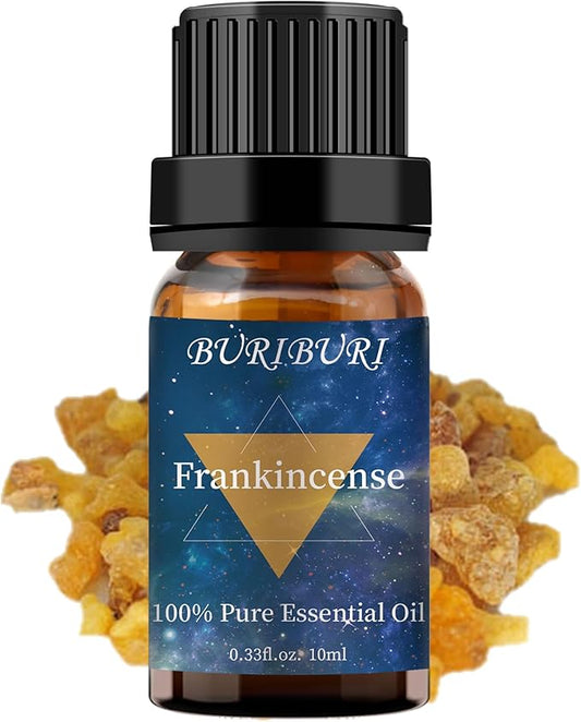 BURIBURI Frankincense Essential Oil 100% Pure, Undiluted, Natural, Organic Aromatherapy Frankincense Fragrance Oils 10ML