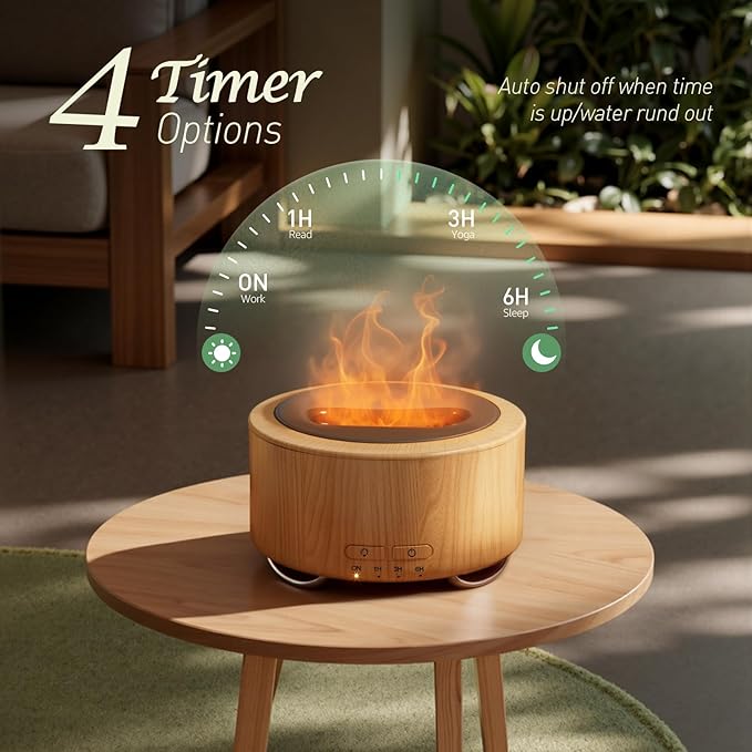 Essential Oil Diffuser for Home: 500ML Aroma Diffuser for Hotel Office Yoga Room - Humidifier with 9 Colors LED Night Light for Kids/Women Home Relaxation - Dark Yellow