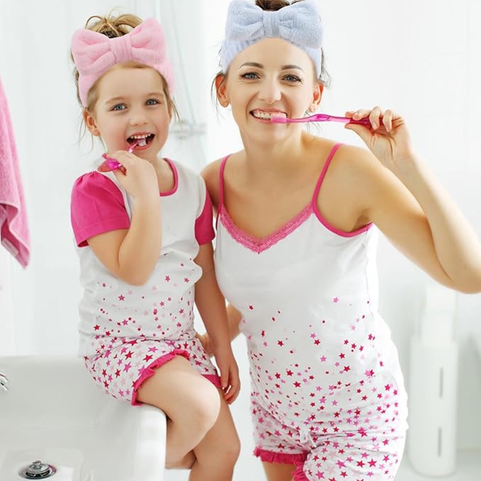 8 Pack SKincare Headband for Washing Face,Spa Headbands for Women Girls Cute Bow Headbands for Makeup Skin Care Hair bands Slumber Party Supplies Teen Girl Gifts