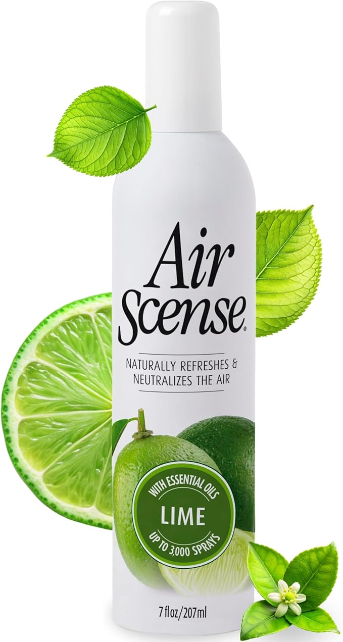 Air Scense Air Freshener Deodorizer Room Spray for Bathroom & Home, Essential Oils, Natural Lime - 7 fl oz (1-Pack)