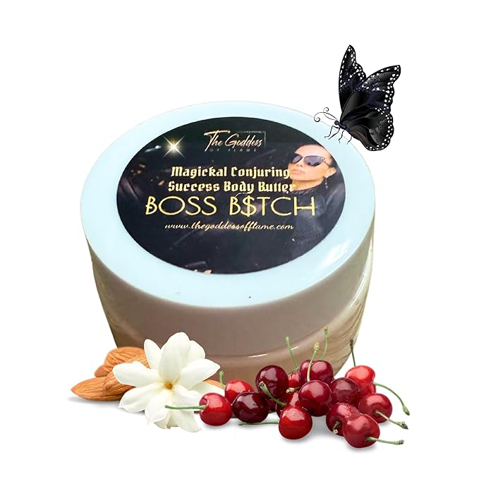 Boss B$tch Body Butter – Ultra-Hydrating Natural Moisturizer with Sunflower Oil, Vitamin E & Shea Butter – Nourish & Empower Your Skin with Bold Confidence – Vegan & Paraben-Free