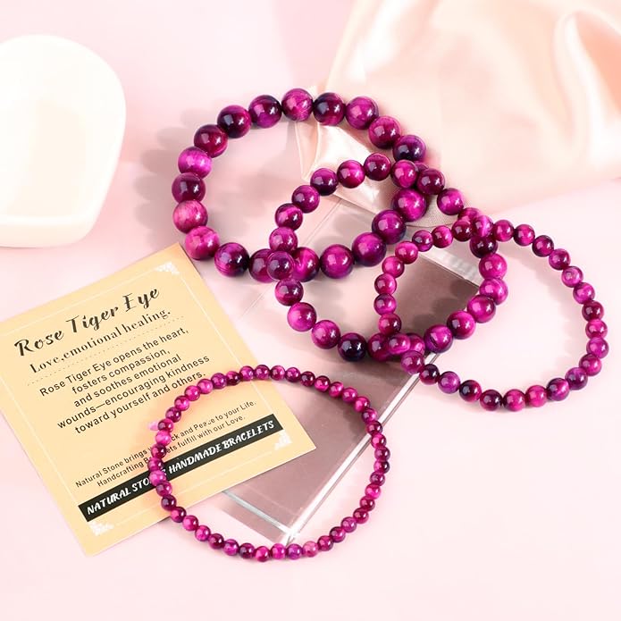 AD Beads 4mm6mm8mm10mm Handmade Bracelet - Natural Gemstone for Peace and Tranquility - Meditation, Yoga, Healing and Energy Gift for Unisex