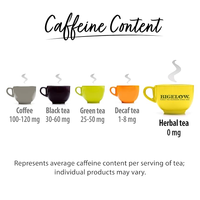 Bigelow Benefits Stay Well Lemon and Echinacea Herbal Tea, Caffeine Free, 18 Count (Pack of 6), 108 Total Tea Bags