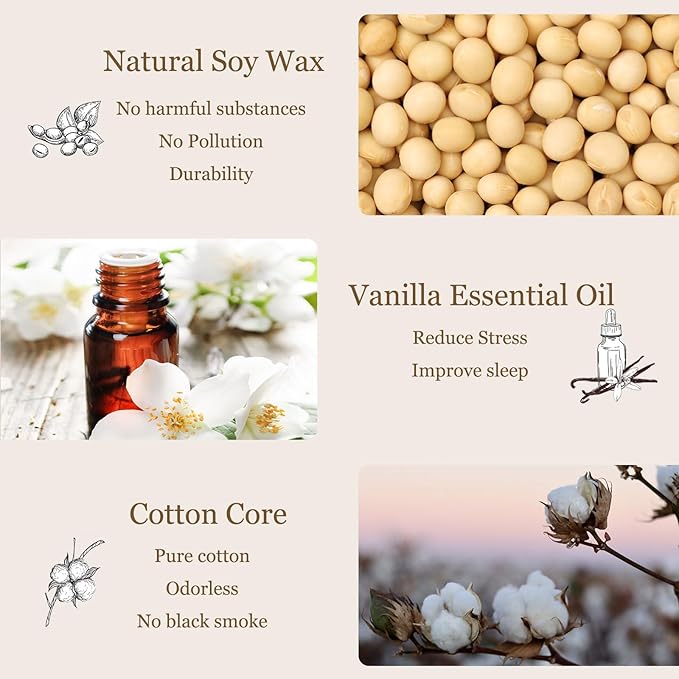 Lihome Happy Birthday Candle - Birthday Gifts for Women, Men, Mom, Dad, Sister, Teacher, Friends - Best Gifts for Her Ideas, Natural Soy Wax Vanilla Scented Candles