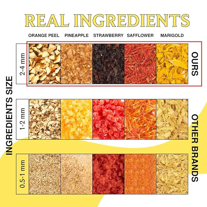 BREWIX, Mango Marvel Herbal Loose Tea (50+ Cups) | Made with Hibiscus, Mango, Pineapple, Orange Peel, Strawberry | Non-Caffeinated | Make Hot or Iced | Resealable Pouch