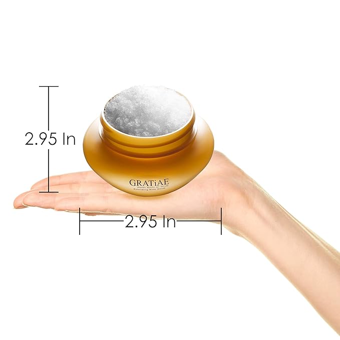 Gratiae Organics Exfoliating Body Scrub, Apple and Green Tea for All Skin Types 8.5 Fl oz