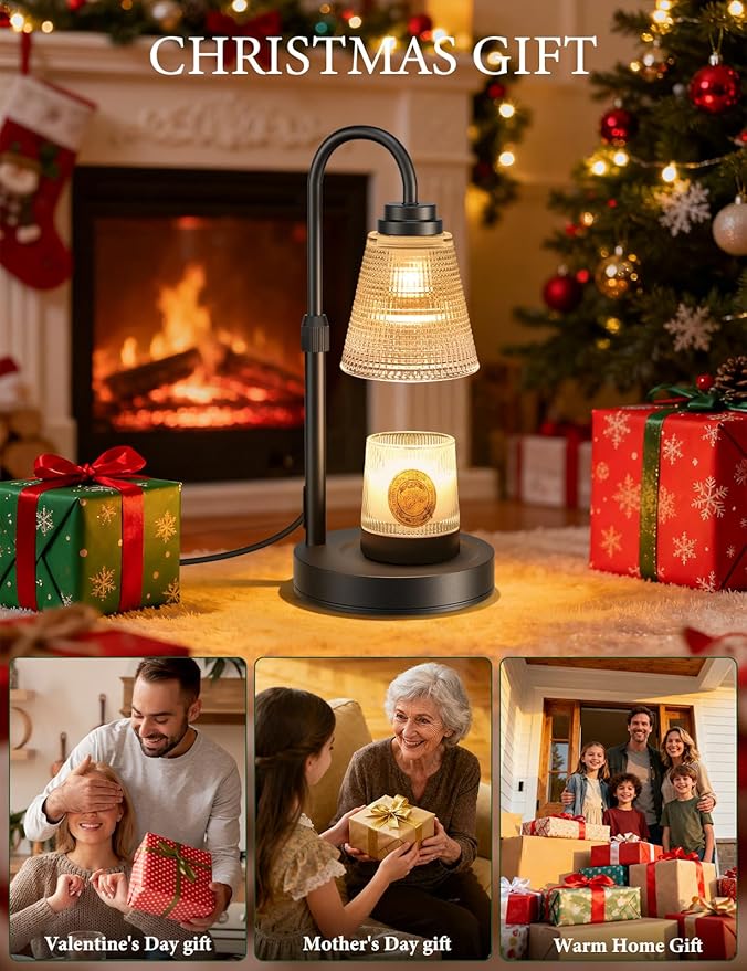 Candle Warmer Lamp with Timer Dimmable, Adjustable Height Wax Melts Warmer for Jar Candles, Housewarming, Birthday, for Women and Mom, Home Decor