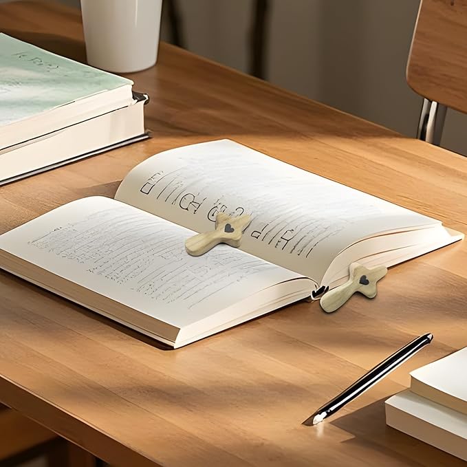 Atlodas Cross My Heart, Encouragement Gift, Relieve Anxiety Comfort for Clutching, Clinging and Praying, Pocket Olive Wood Cross Religious Gift for Children and Adults (B, 5Pcs)