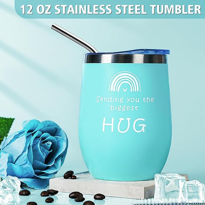 Get Well Gifts for Women, Thinking of You Gift Basket, Unique Self Care Package Relaxing Spa Gift Set, Birthday Gifts Box for Woman, Mothers Day Gifts for Mom Her Friend Wife Sister, Blue