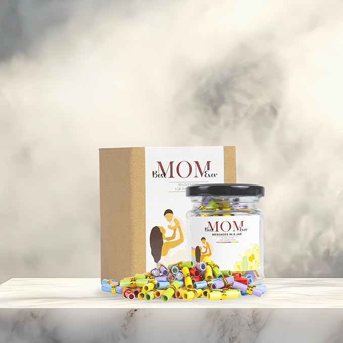 90 Love Notes for Mom in a Jar with NFC Keychain, Mothers Day Gifts, Mothers Day Gifts for Mom, What I Love About Mom, Mom Birthday Gifts, Christmas Gifts for Mom, Mom Gifts from Daughters