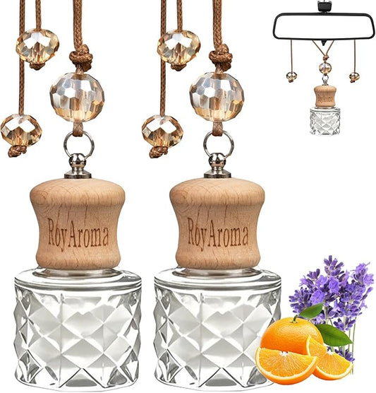 Eco-Friendly Car Air Freshener Diffuser, Hanging Car Diffuser 2-Pack, Natural Essential Oil Car Perfume, Long Lasting Scent for Auto & Home | Cologne