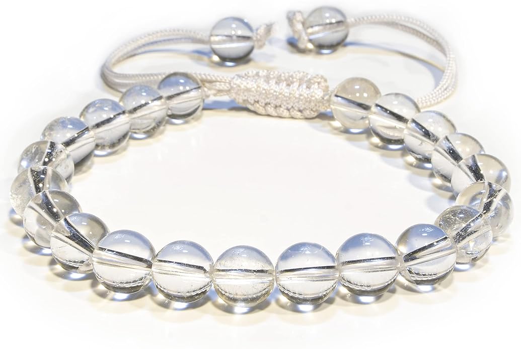 Energy Protection Crystal Handmade Adjustable Bead Bracelet Perfect for Men, Women’s Gift - Gemstone Healing Stretch Bracelet Pulsera Para Hombre Mujer Stocking Stuffer