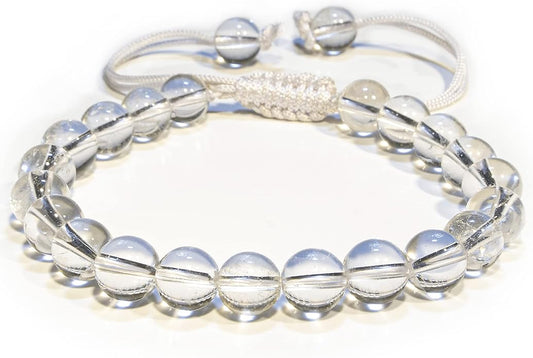 Energy Protection Crystal Handmade Adjustable Bead Bracelet Perfect for Men, Women’s Gift - Gemstone Healing Stretch Bracelet Pulsera Para Hombre Mujer Stocking Stuffer