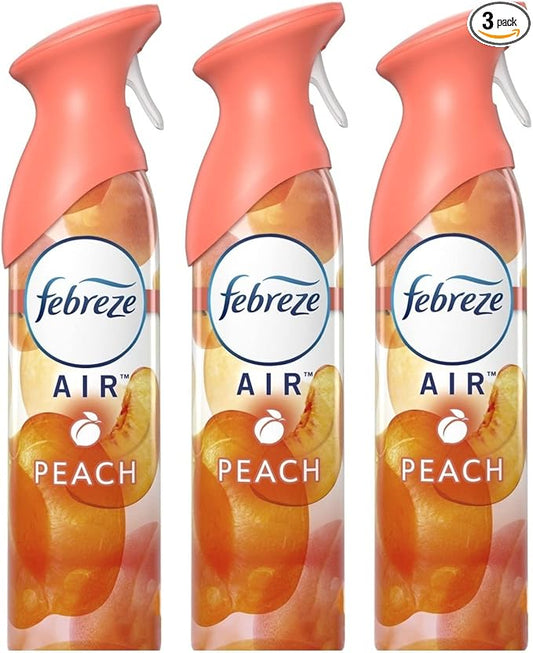 Febreze Air Effects Odor-Eliminating Freshener Peach, 8.8 oz (Pack of 3) 26.4 Fl Oz