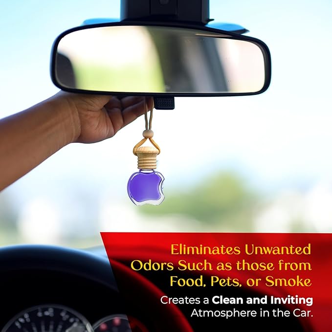 Kabod Premium Lavender Vanilla Car Air Freshener | Hanging Essential Oil Diffuser | Natural Odor Eliminator | Long-Lasting Fragrance | 10 ml