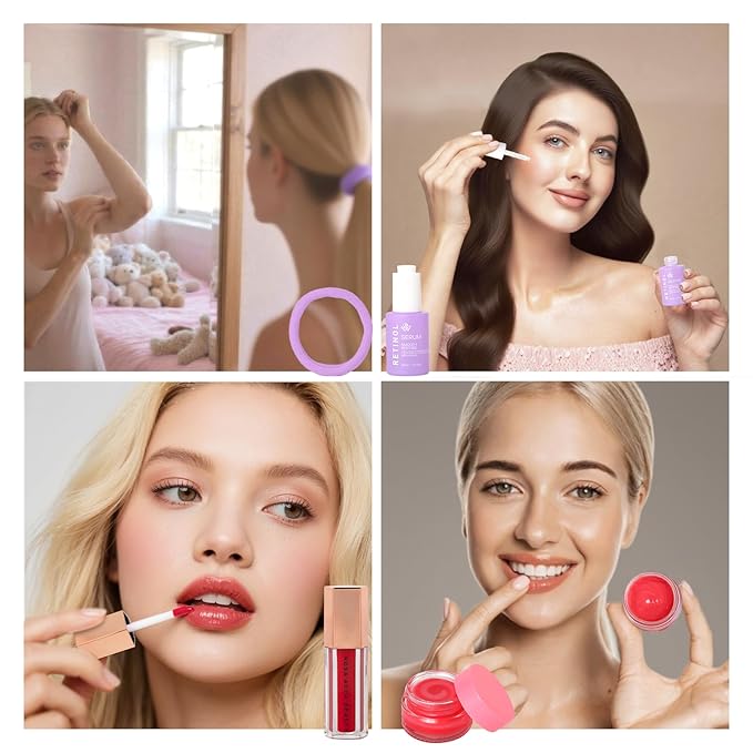 Face Sheet Masks Pack, 55 Pcs Skin Care Kit, Spa Kit Gift for Women, Real Deep Hydrogel Collagen Mask, Hyaluronic Acid Face Serum, Clay Mask, Gel Eye Mask, Lip Gloss, Christmas, Birthday, Anniversary