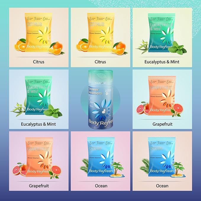 Shower Steamers Aromatherapy 8 Pack, Birthday Gifts for Men, Valentines Day Gifts for Him Husband Boyfriend, Shower Bombs for Stress Relief Relaxation Self Care, Easter Basket Essentials