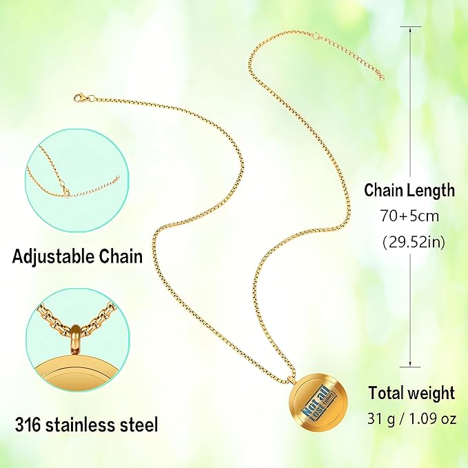 Aromatherapy Diffuser Necklace-alphabet Essential Oil Necklace,Aromatherapy Diffuser Pendant For Men and Women,Portable,Suitable for Yoga,Meditation,Travel,Stress Relief Gift(Gold 30mm)