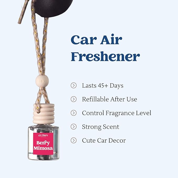 CANDECraftCo Car Air Hanging Fragrance Oil, Car Auto Freshener for Essential Oils, Scents Fragrance Aromatherapy Automobile Diffuser, Long Lasting (Smells Like Pedro Pascal)
